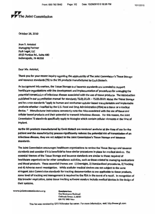 Joint Commission Report