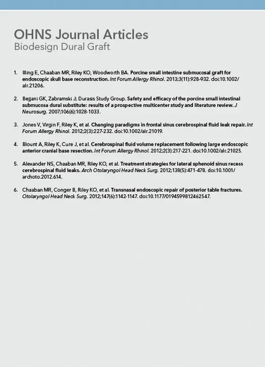 OHNS Journal Articles